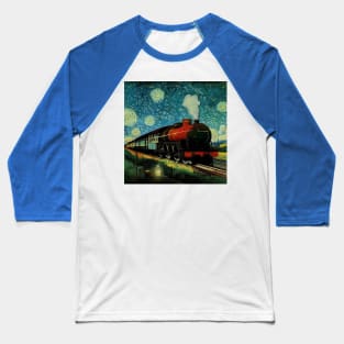 Starry Night Wizarding Express Train Baseball T-Shirt